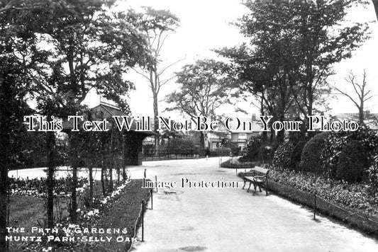 WA 1071 - The Path & Gardens, Muntz Park, Selly Oak, Birmingham, Warwickshire