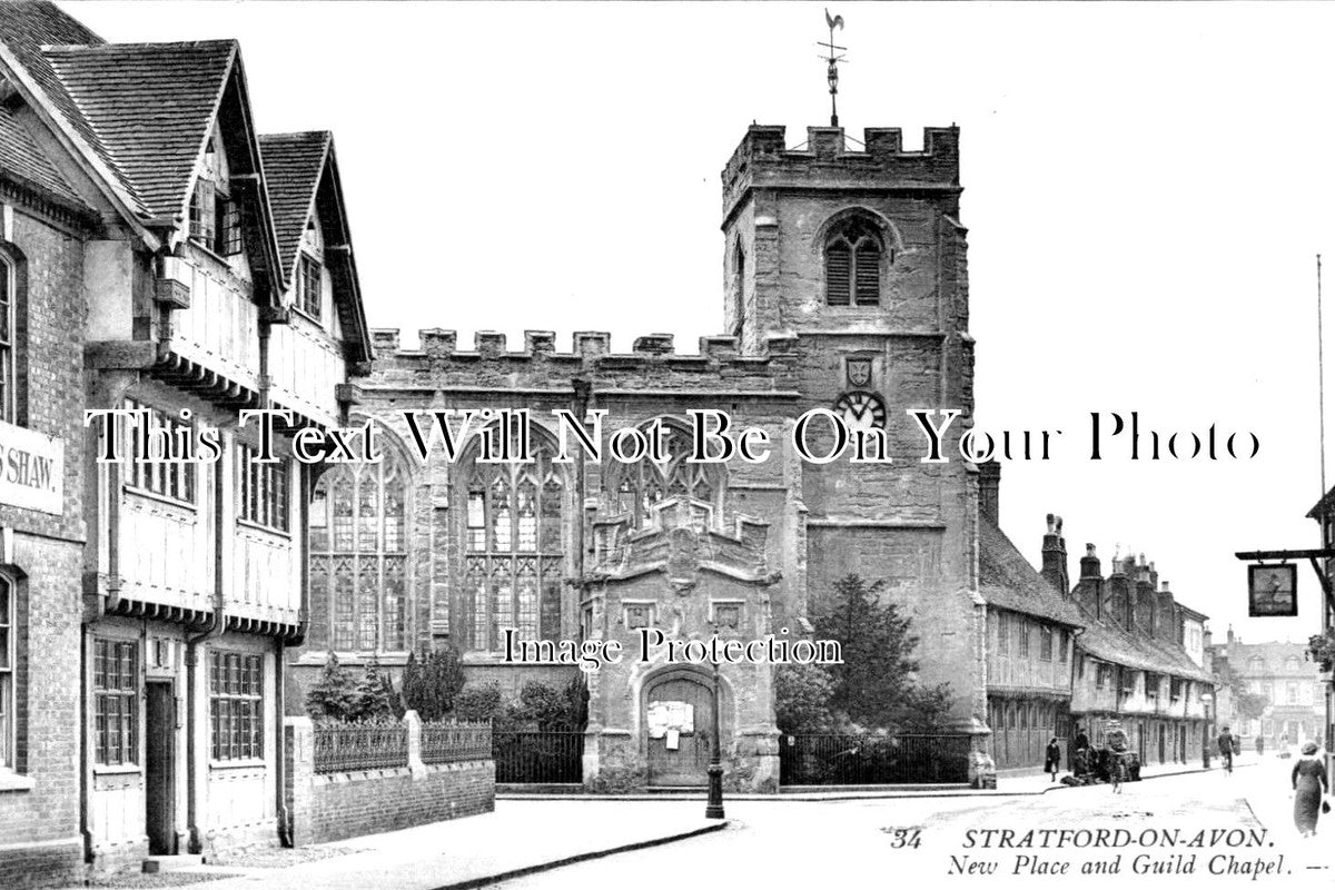 WA 1099 - New Place & Guild Chapel, Stratford On Avon, Warwickshire ...