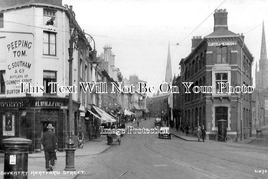 WA 1343 - Hertford Street, Coventry, Warwickshire c1922