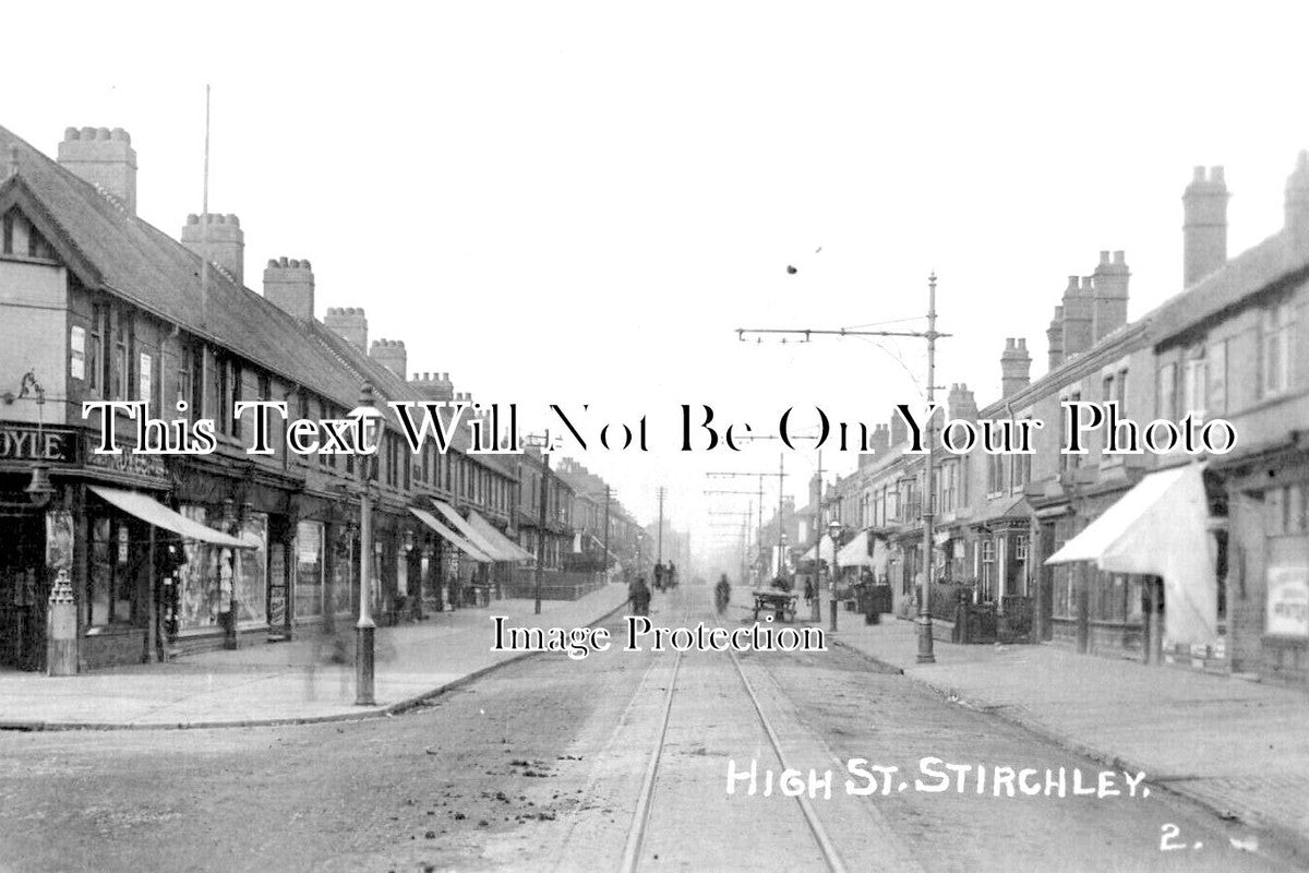 WA 1490 - High Street, Stirchley, Birmingham, Warwickshire c1917 – JB ...