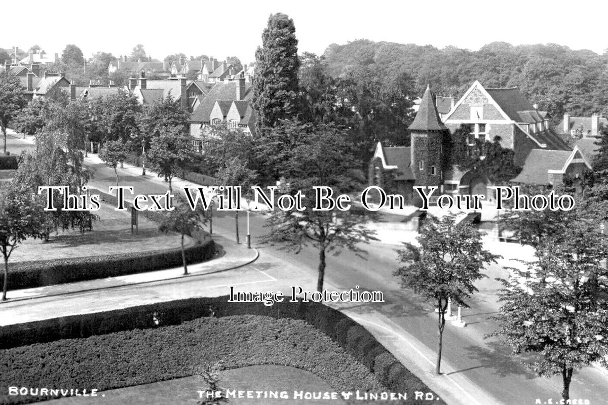 WA 1570 - Meeting House & Linden Road, Bournville, Birmingham c1938