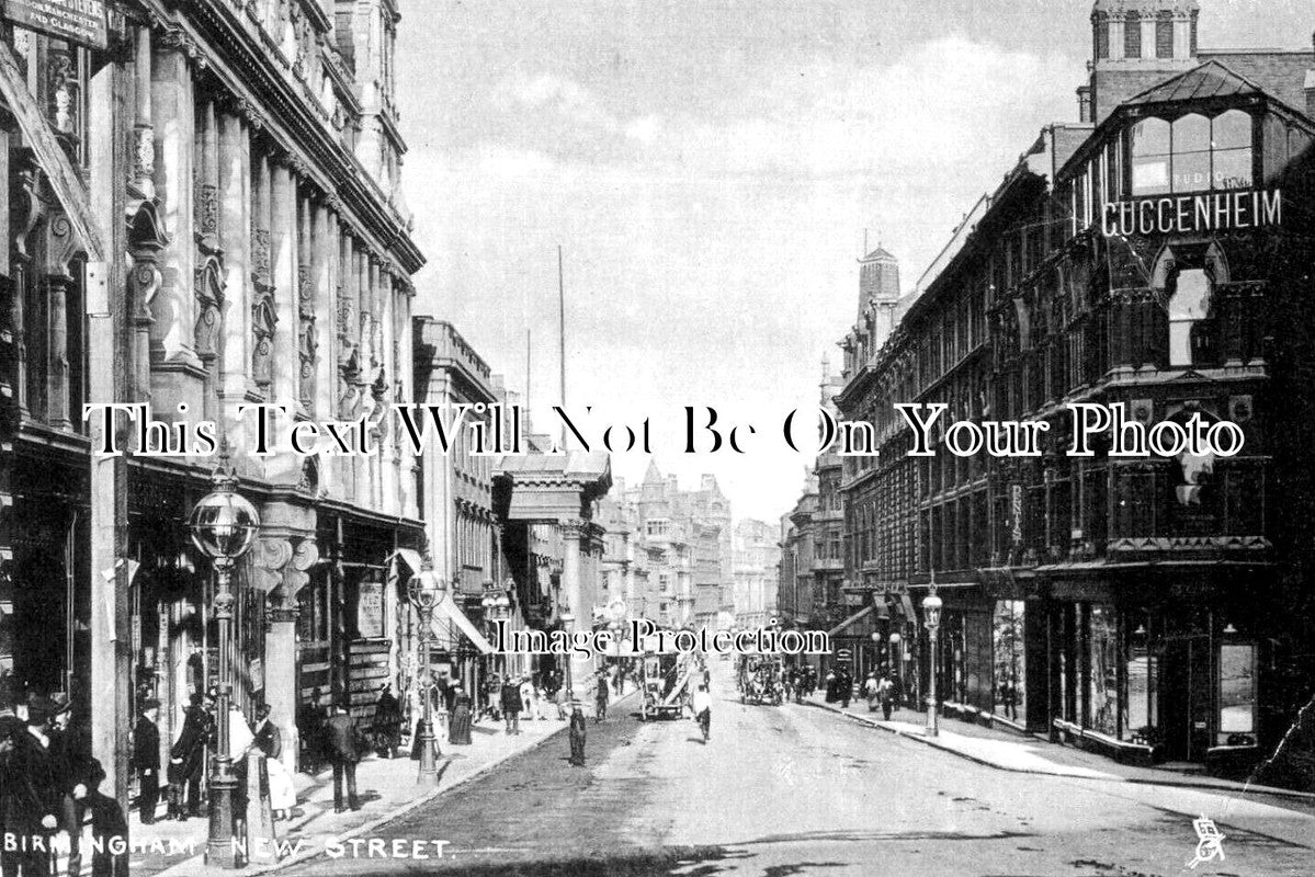 WA 1795 - New Street, Birmingham, Warwickshire c1913