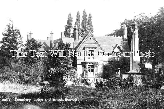 WA 1852 - Cemetery Lodge & Schools, Bedworth, Warwickshire c1927