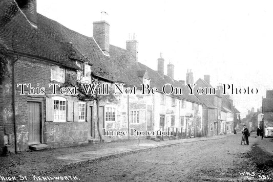 WA 1897 - High Street, Kenilworth, Warwickshire c1908