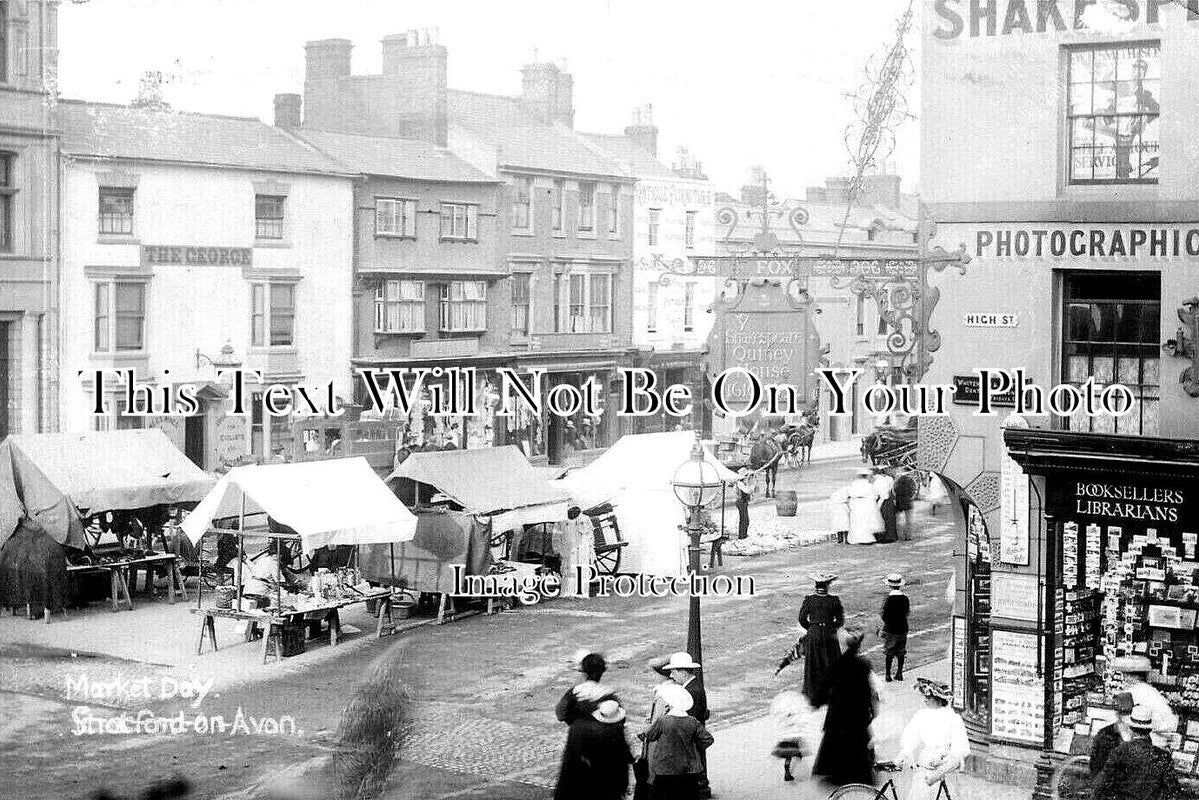 WA 1926 - Market Day, Stratford On Avon, Warwickshire c1907