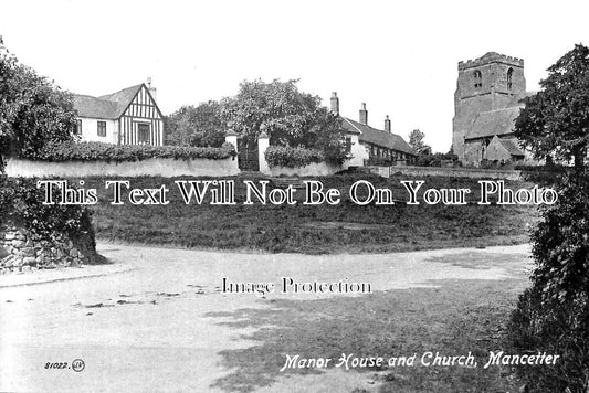 WA 2135 - Manor House & Church, Mancetter, Atherstone, Warwickshire c1919
