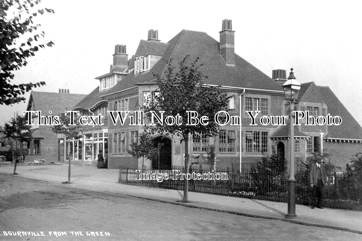 WA 2254 - Bournville From The Green, Birmingham, Warwickshire c1910