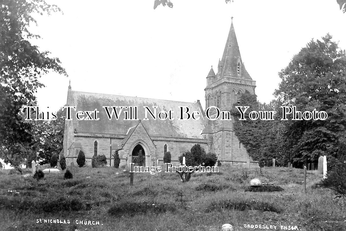 WA 2350 - St Nicholas Church, Baddesley Ensor, Warwickshire c1905