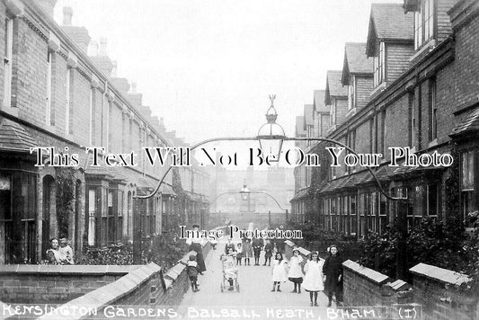 WA 2492 - Kensington Gardens, Balsall Heath, Birmingham, Warwickshire c1908