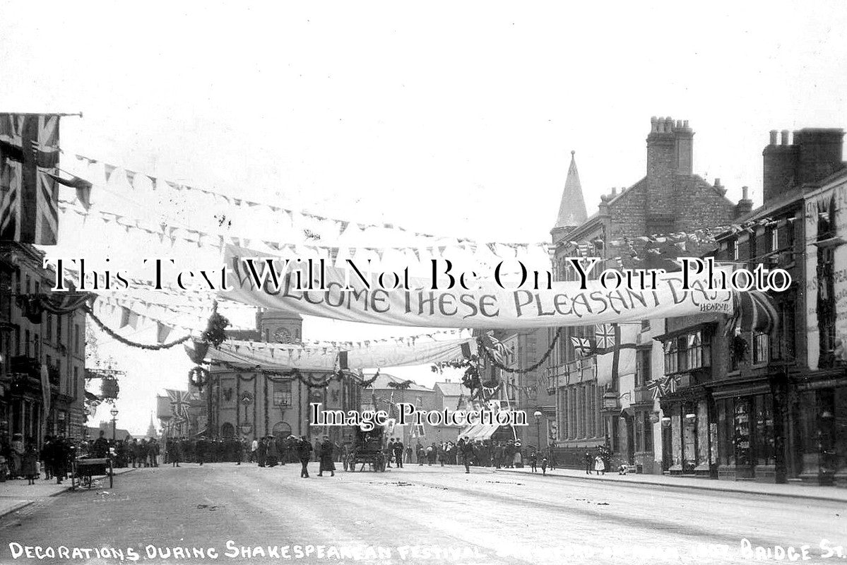 WA 2644 - Decorations During Shakespeare Festival, Stratford On Avon 1907