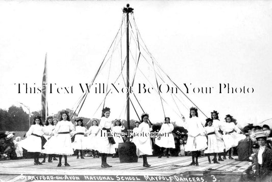 WA 2645 - Stratford On Avon National School Maypole Dancers c1908