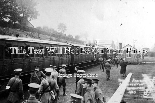 WA 321 - Warwick Regiment Troops Arriving At Milverton Railway Station, Warwickshire c1913