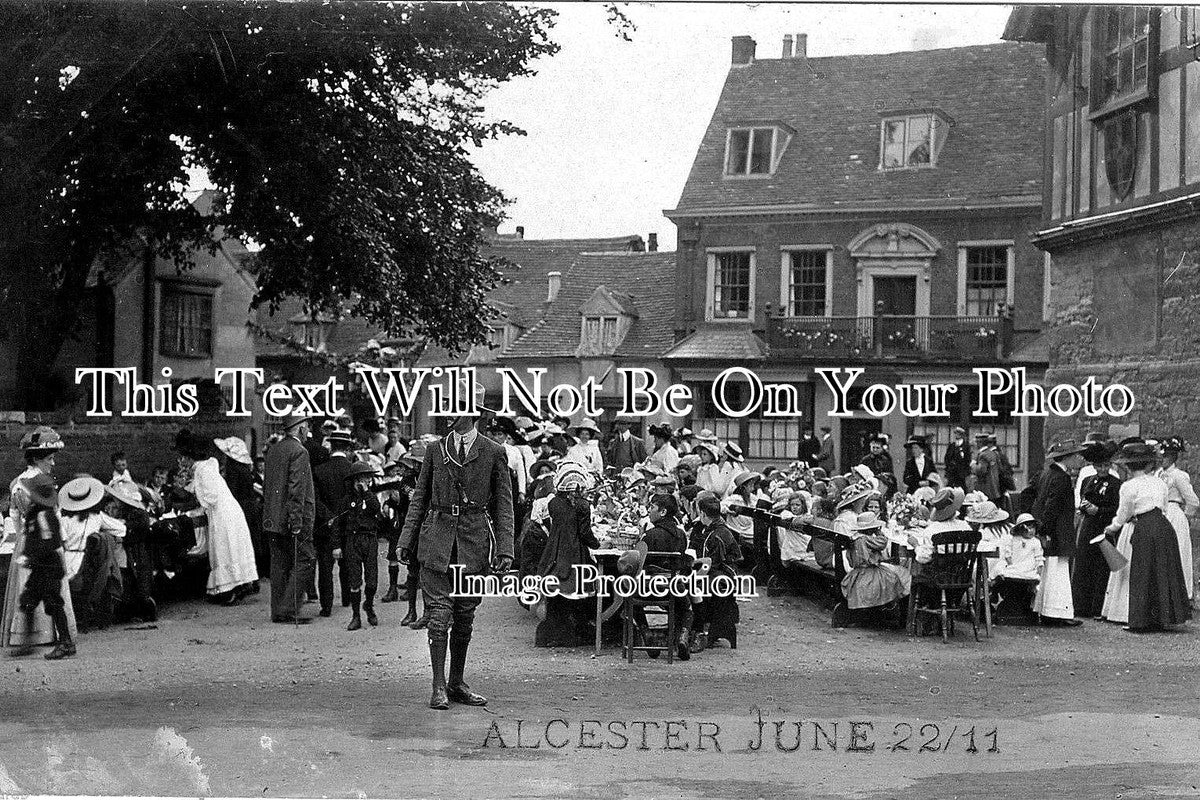 WA 49 - Street Party, Alcester, Warwickshire 1911