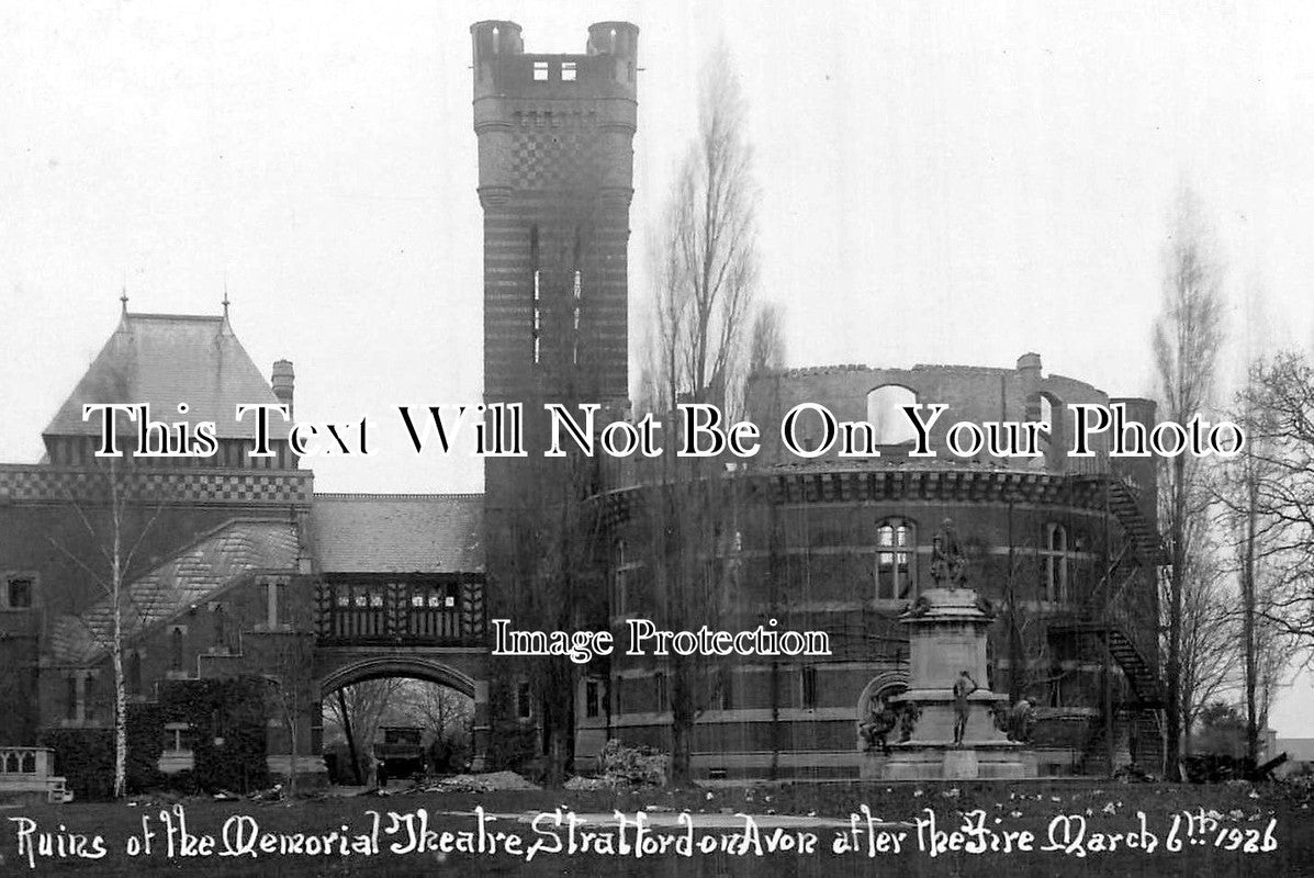 WA 490 - Memorial Theatre Fire, Stratford Upon Avon, Warwickshire 1926