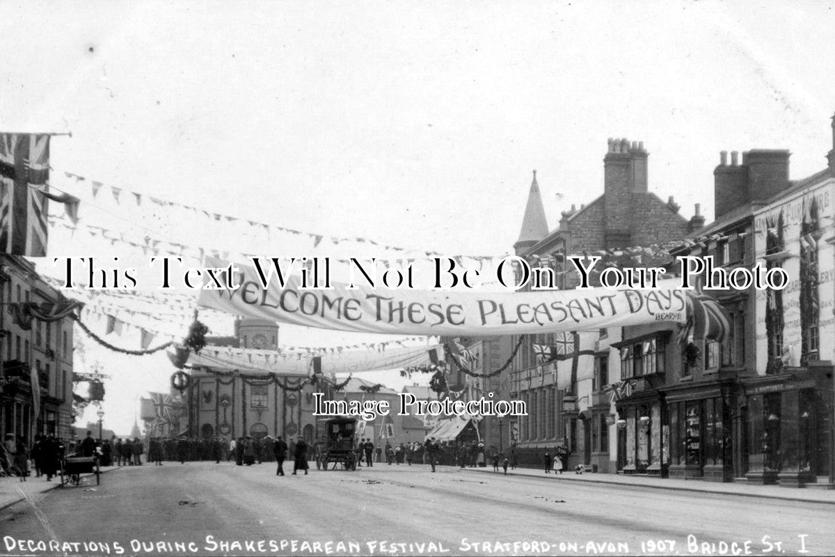 WA 502 - Shakespeare Festival, Bridge Street, Stratford Upon Avon, Warwickshire 1907