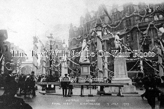 WA 508 - Royal Visit, Victoria Square, Birmingham, Warwickshire 1909