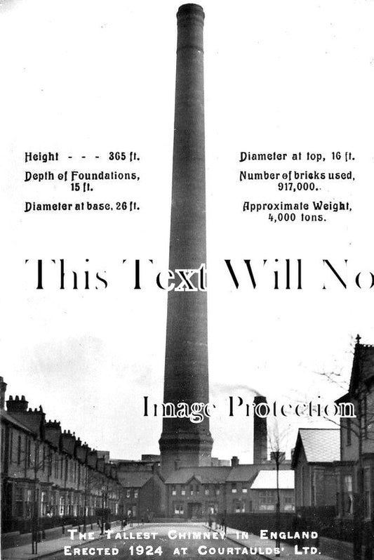 WA 785 - Courtaulds Chimney, Coventry, Warwickshire c1924