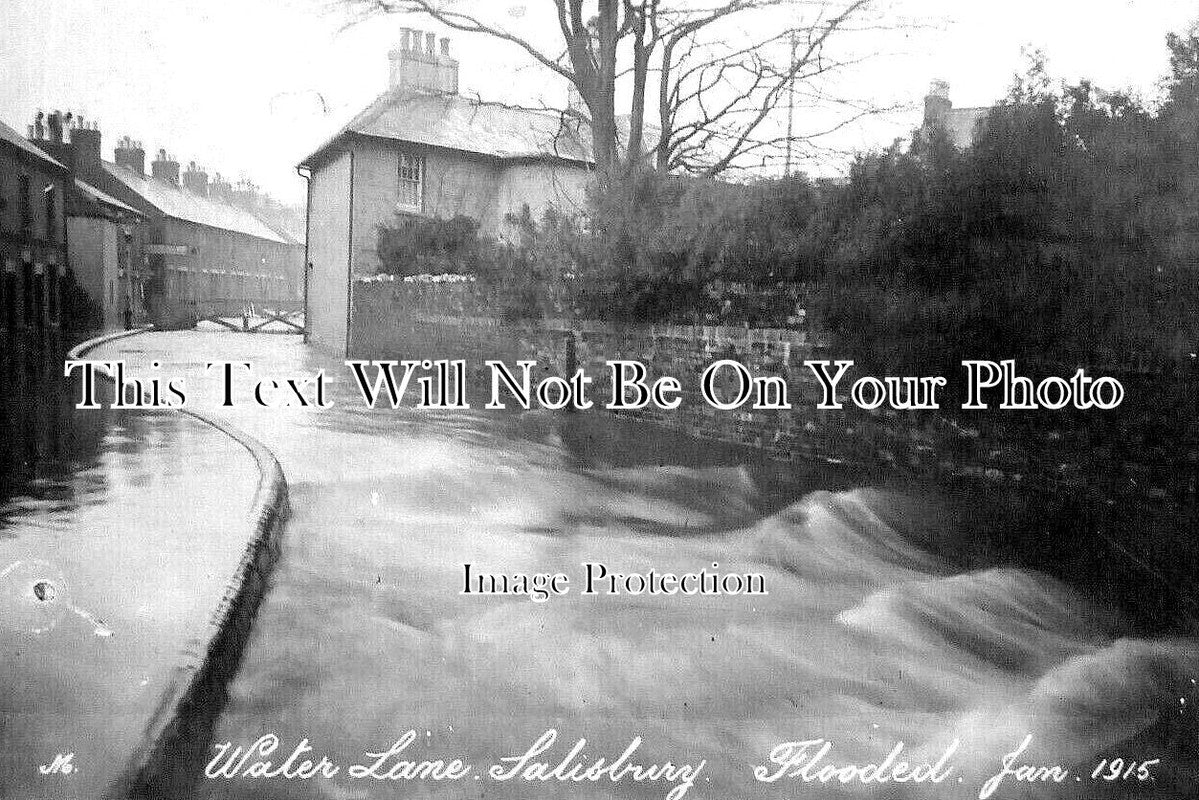 WI 1053 - Water Lane Flood, Salisbury, Wiltshire 1915