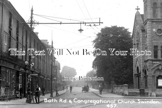 WI 1242 - Bath Road & Congregational Church, Swindon, Wiltshire