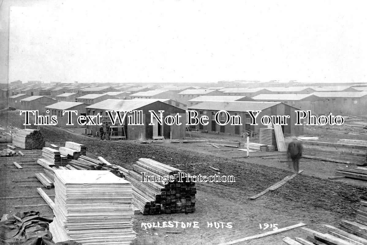 WI 1275 - Rollestone Huts, Salisbury Plain Military Camp, Wiltshire 1915