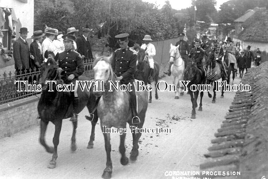 WI 1296 - Coronation Procession, Shrewton, Wiltshire c1911