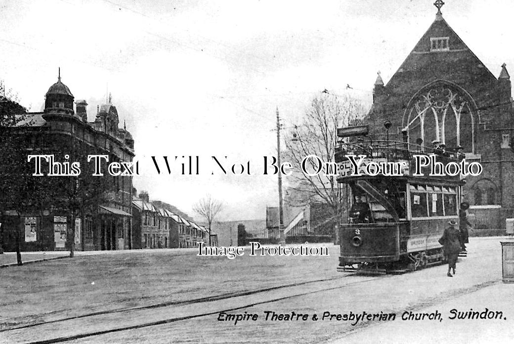 WI 1394 - Empire Theatre & Presbyterian Church, Swindon, Wiltshire