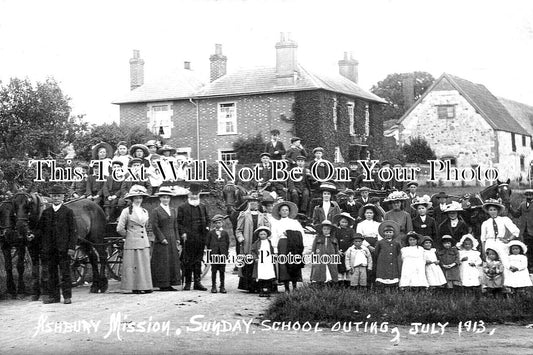 WI 1406 - Ashbury Mission Sunday School Outing, Wiltshire 1913