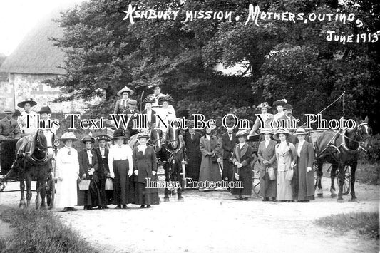 WI 1407 - Ashbury Mission Mothers Outing, Wiltshire 1913