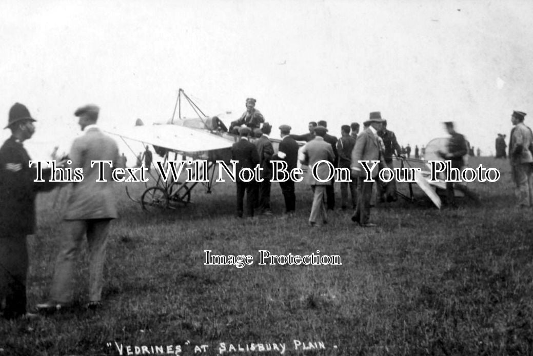 WI 157 - Pilot Jules Vedrines At Salisbury Plain, Wiltshire 1911