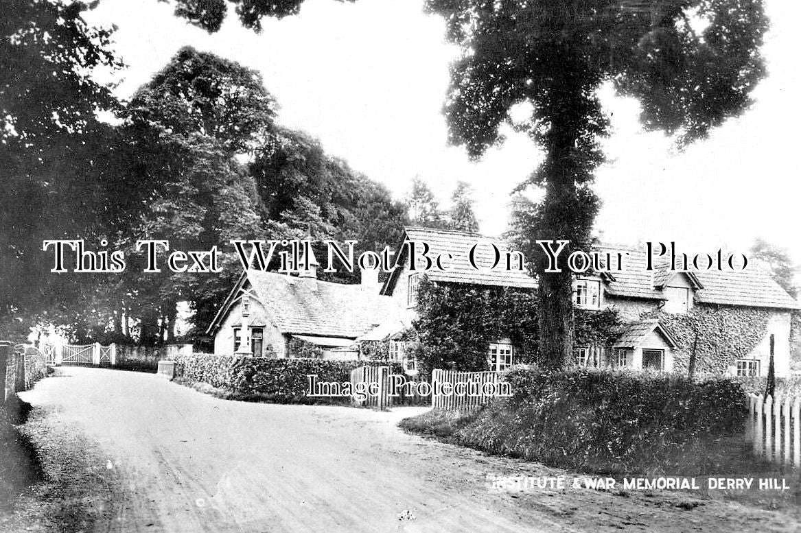 WI 1652 - Institute & War Memorial, Derry Hill, Wiltshire