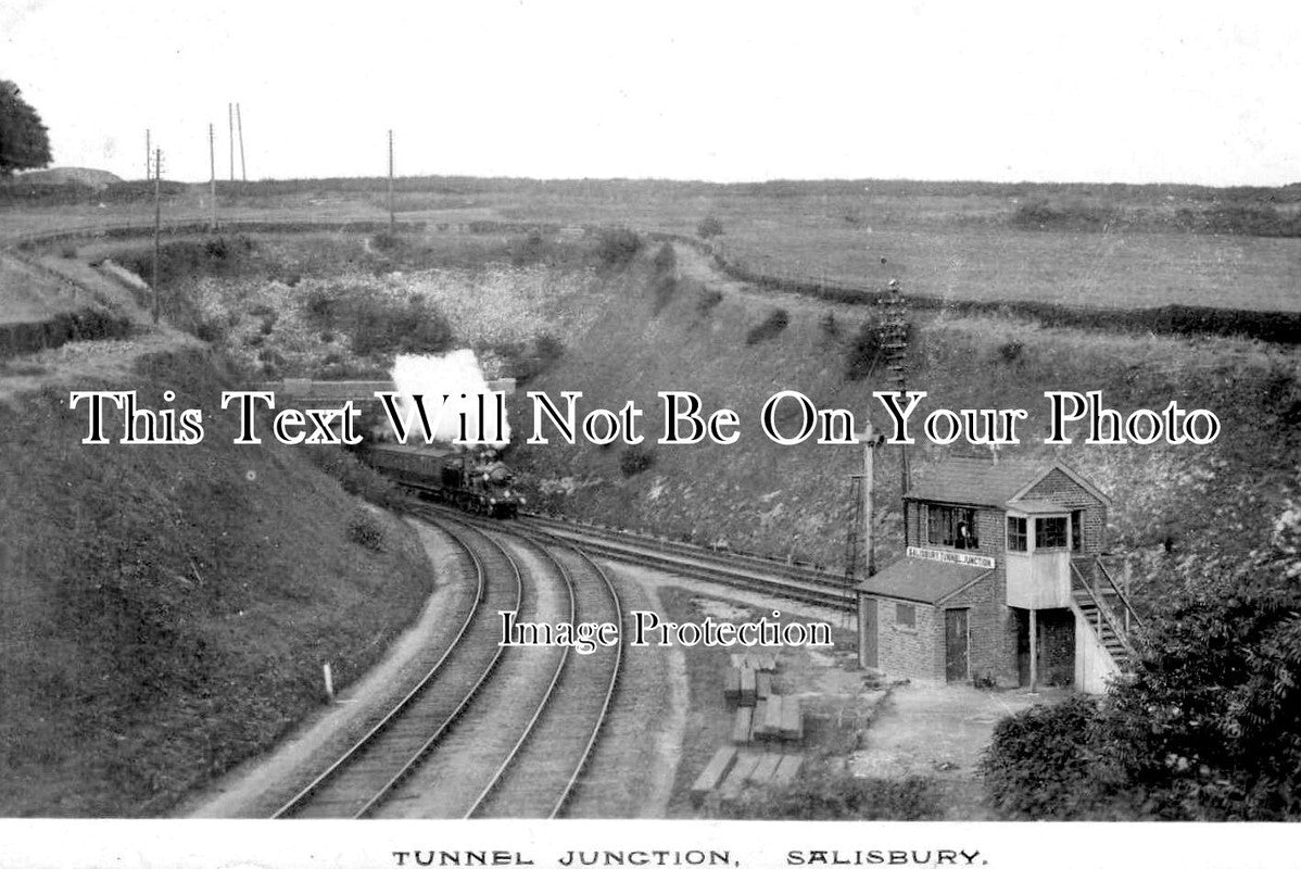 WI 1659 - Railway Tunnel Junction & Signal Box, Salisbury, Wiltshire c1910