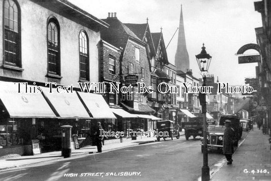 WI 1821 - High Street, Salisbury, Wiltshire c1938