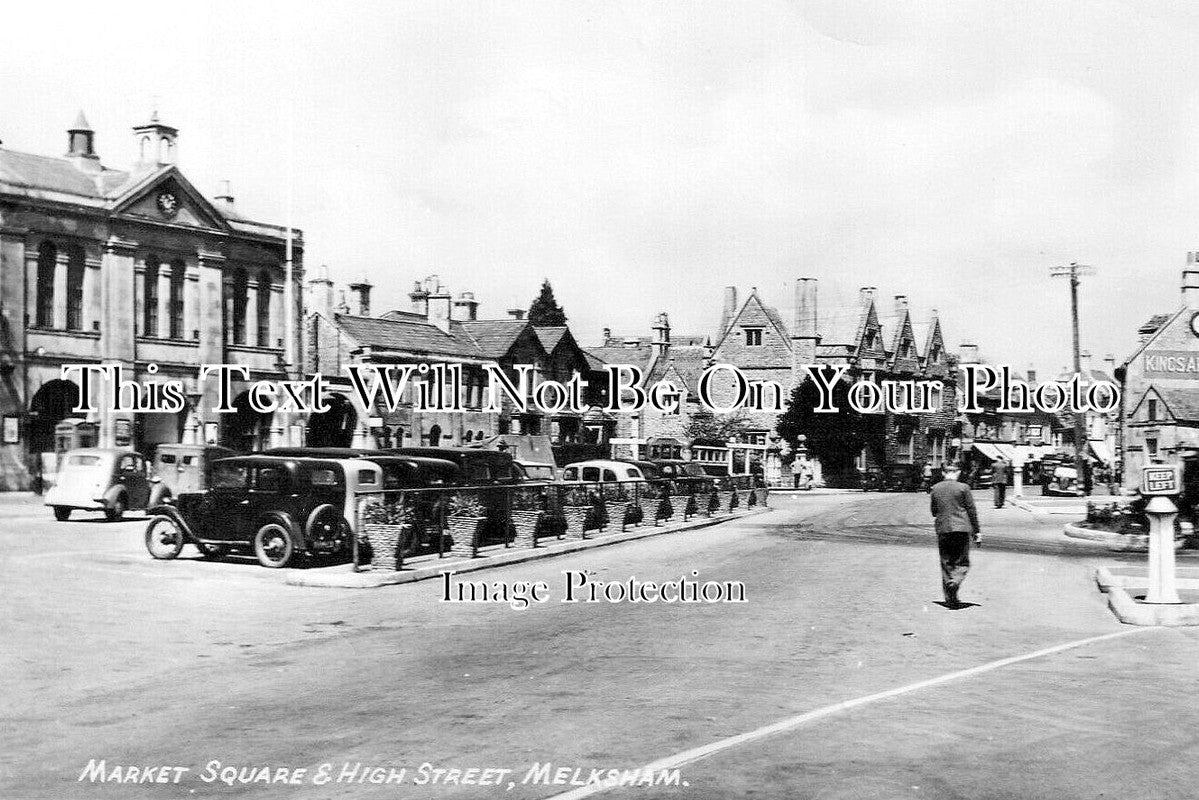 WI 1831 - Market Square & High Street, Melksham, Wiltshire