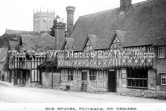 WI 1882 - Old Houses, Potterne, Wiltshire c1907