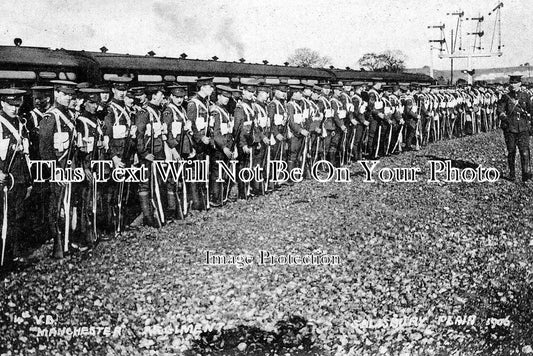 WI 242 - 4TH V.B Manchester Regiment, Ludgershall Station, Salisbury Plain, Wiltshire c1906