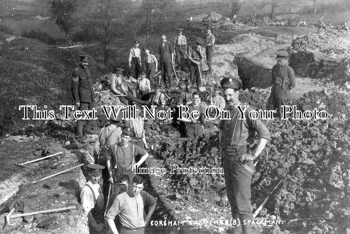 WI 464 - Army Trench Digging, Corsham, Wiltshire WW1