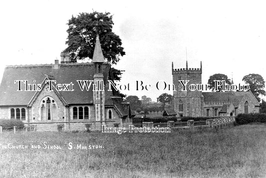 WI 474 - Church & School, South Marston, Wiltshire c1908