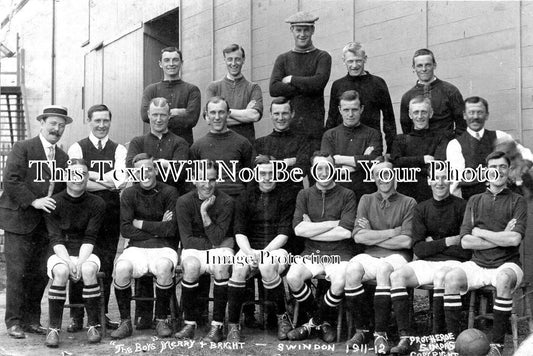 WI 522 - Swindon Football Club Team Photo, Wiltshire 1911-12