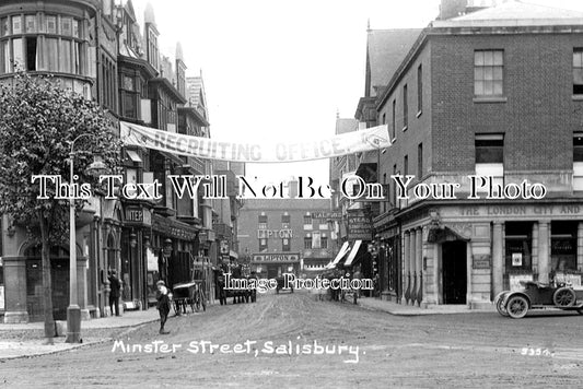 WI 602 - Minster Street, Salisbury, Wiltshire c1913