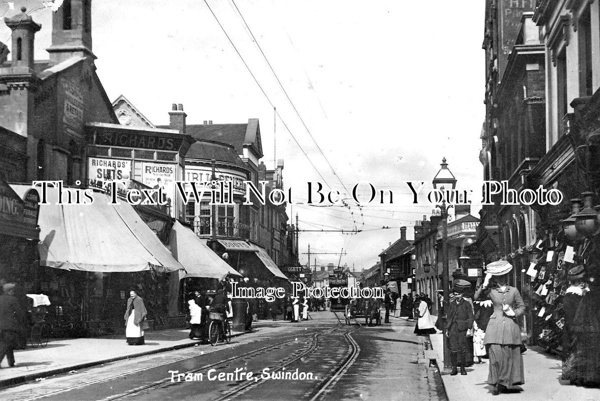 WI 694 - Tram Centre, Swindon, Wiltshire c1911