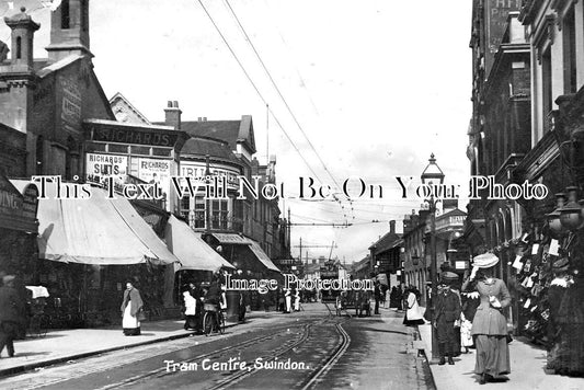 WI 694 - Tram Centre, Swindon, Wiltshire c1911