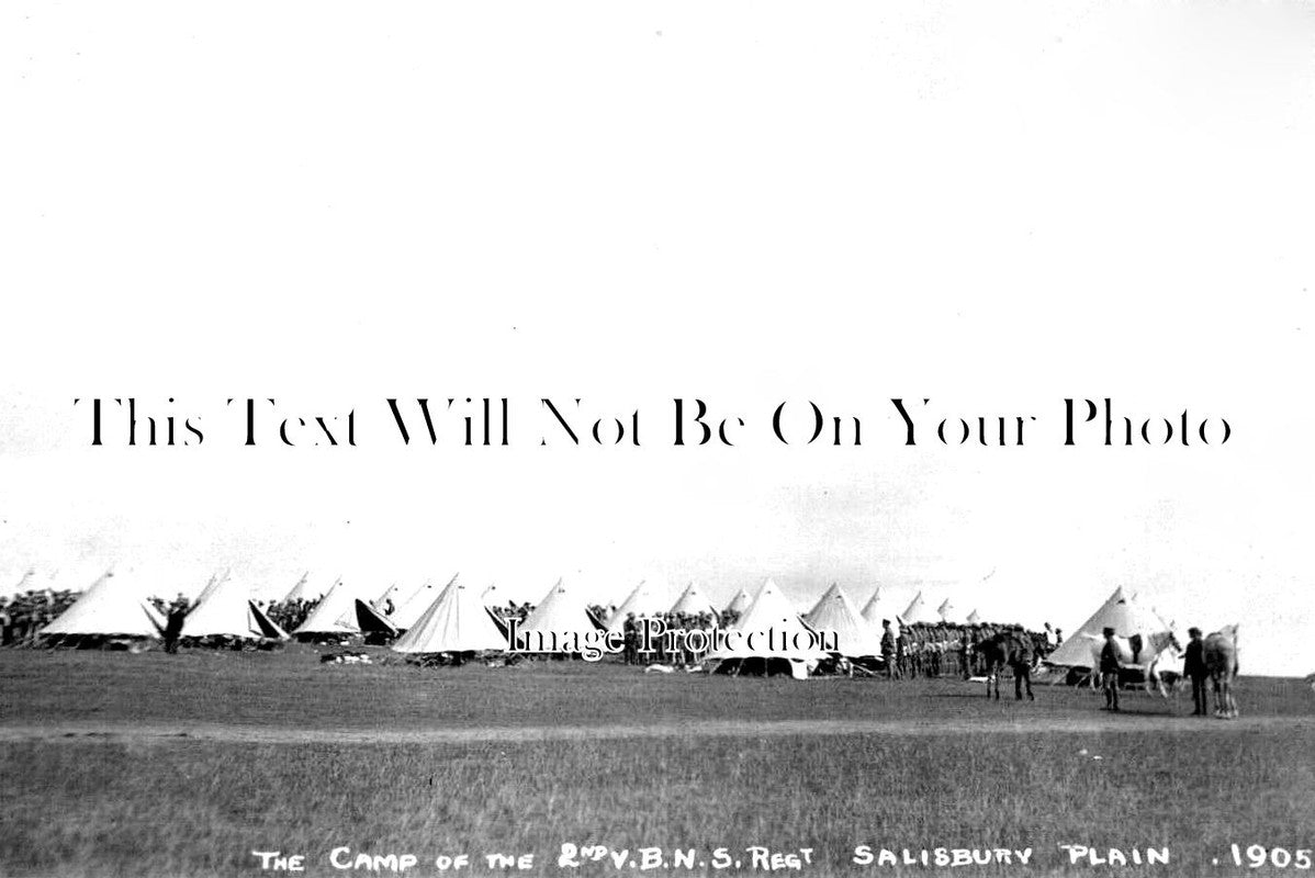 WI 830 - 2nd V.B.N.5 Regiment Camp, Salisbury Plain, Wiltshire 1905