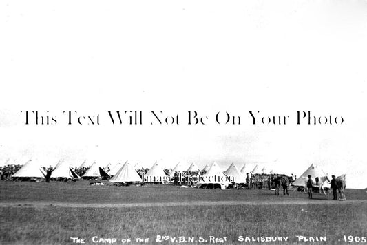 WI 830 - 2nd V.B.N.5 Regiment Camp, Salisbury Plain, Wiltshire 1905