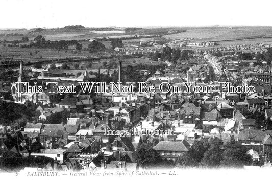 WI 856 - View From Spire Of Salisbury Cathedral, Wiltshire