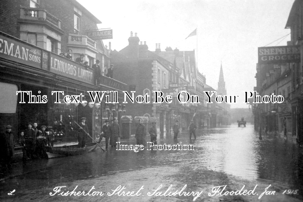 WI 880 - Fisherton Street, Salisbury Flood, Wiltshire 1915