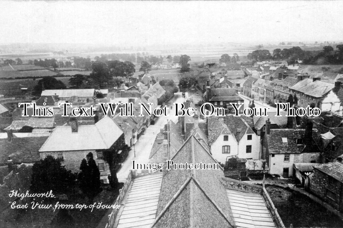 WI 92 - East View From Top Of Tower, Highworth, Wiltshire