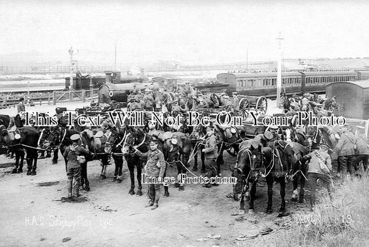WI 955 - RHA Royal Horse Artillery, Larkhill Camp, Wiltshire c1912