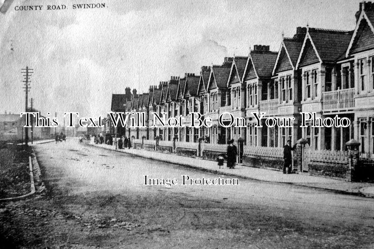 WI 96 - County Road, Swindon, Wiltshire c1915