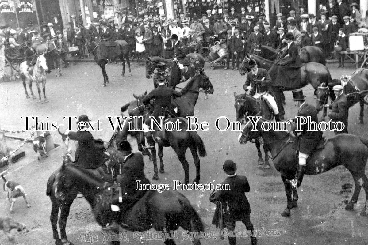 WL 1067 - The Meet, Guildhall Square, Carmarthen, Wales c1907