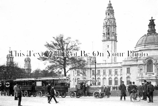 WL 1148 - City Hall & Renard Road, Cardiff, Wales c1908